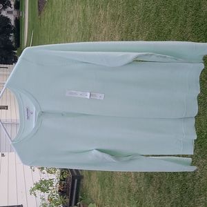Women's Mint Cardigan Crew Neck